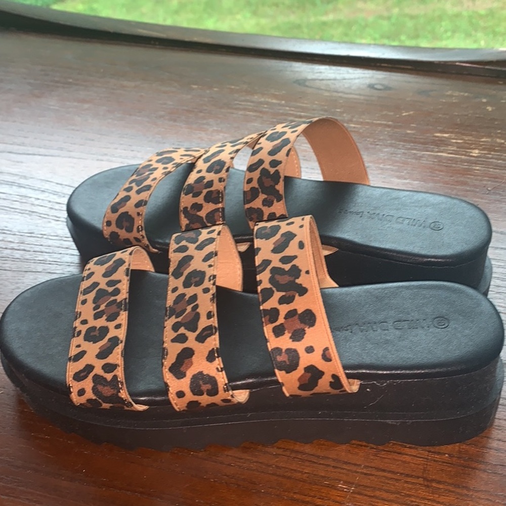 Animal print sandals